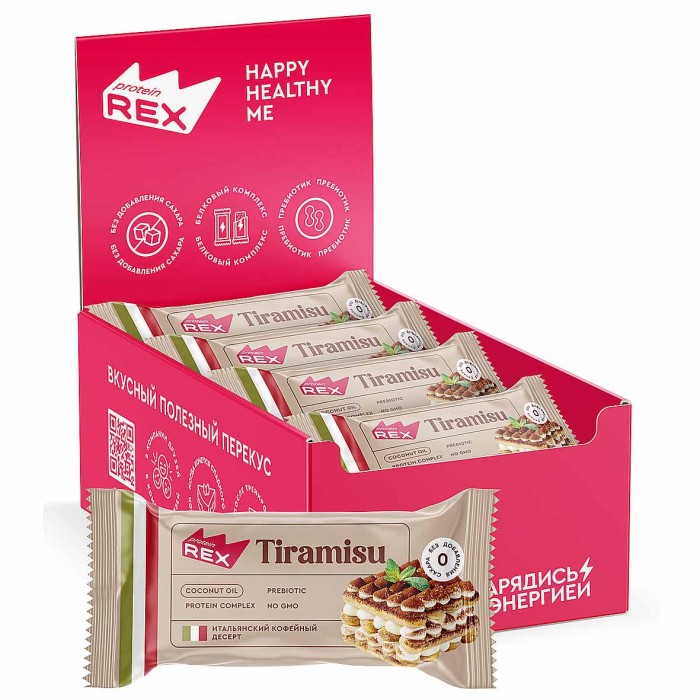 Пирожное протеиновое ProteinRex Tiramisu 40гр м/у