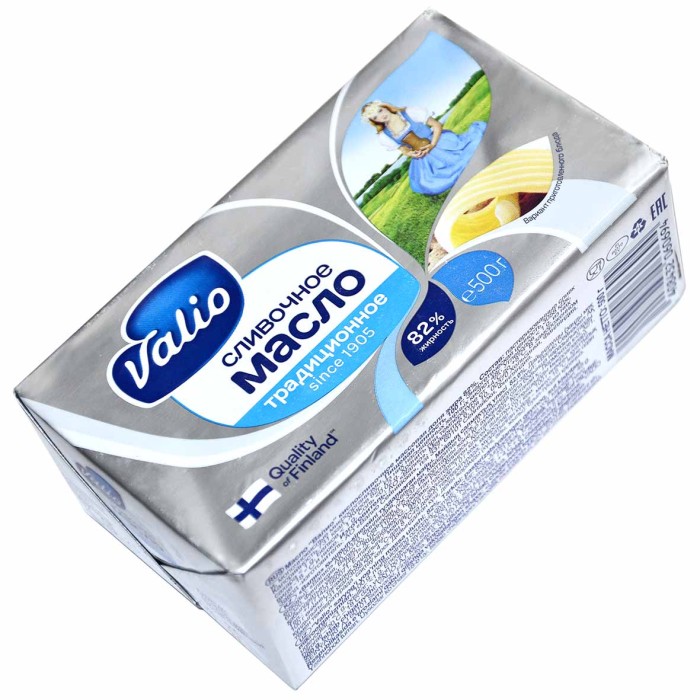Масло сливочное Valio Традиционное 82% 500гр м/у