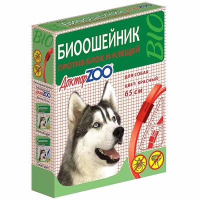 Биоошейник Доктор ZOO для собак от блох и клещей 65см артZR0912