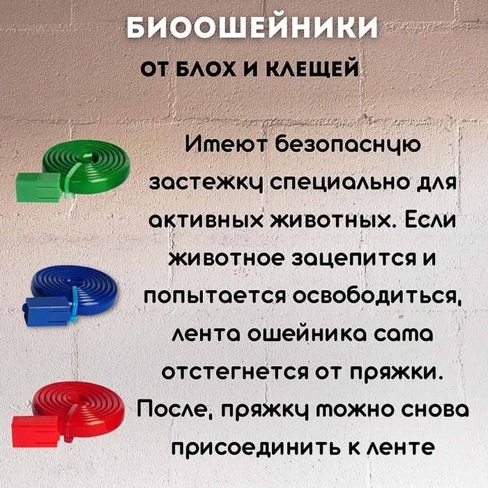 Биоошейник Доктор ZOO для собак от блох и клещей 65см артZR0912