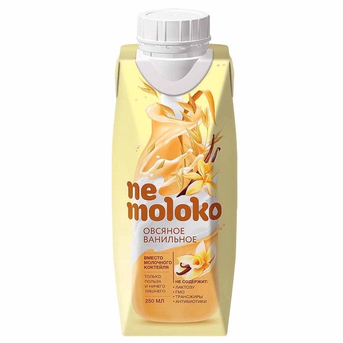 Напиток овсяный Nemoloko ванильный,обогащенный витаминами и мин 0,25л т/п