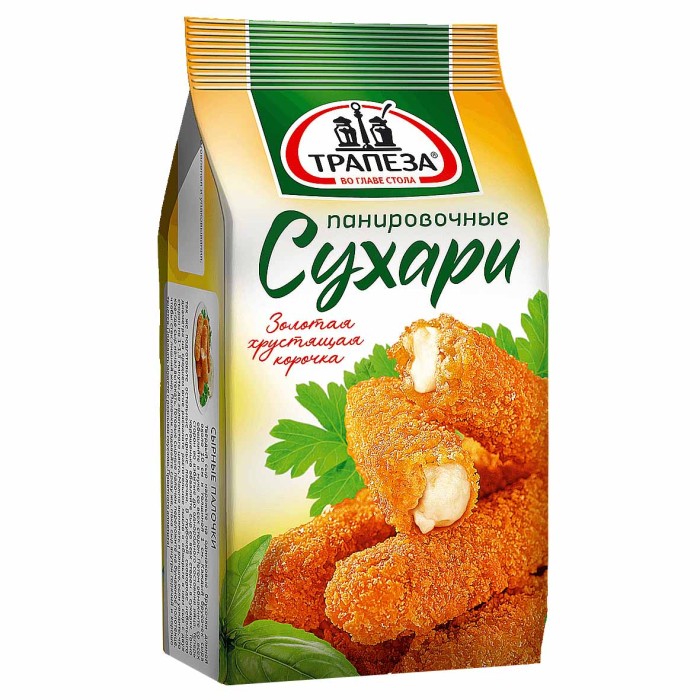 Сухари панировочные Трапеза Золотая корочка 250гр м/у