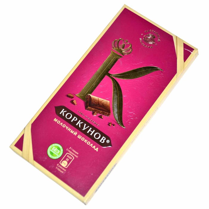 Шоколад Коркунов Молочный 90гр м/у