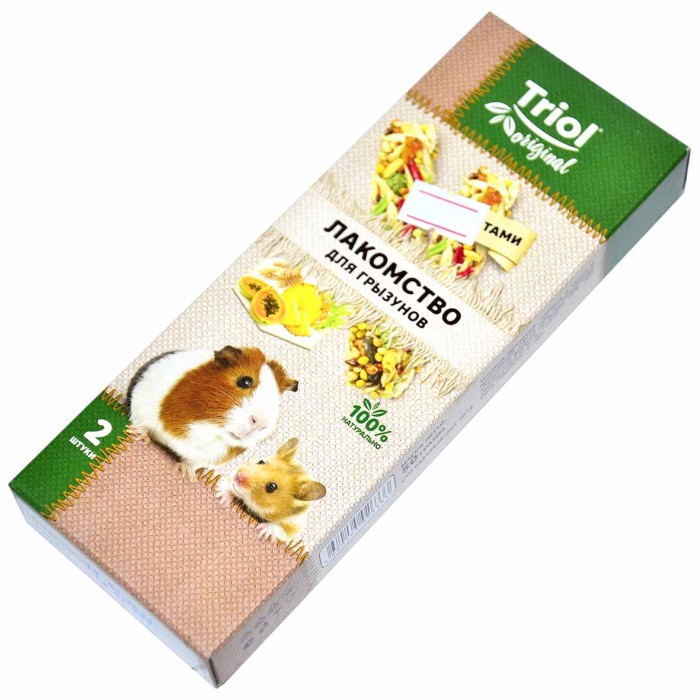 Лакомство для грызунов Triol Standard с фруктами  50гр к/у