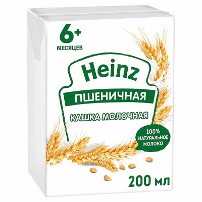 Каша Heinz пшеничная с 6мес 200мл т/п