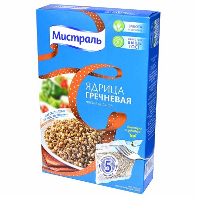 Крупа гречневая Мистраль ядрица 5*80гр к/у