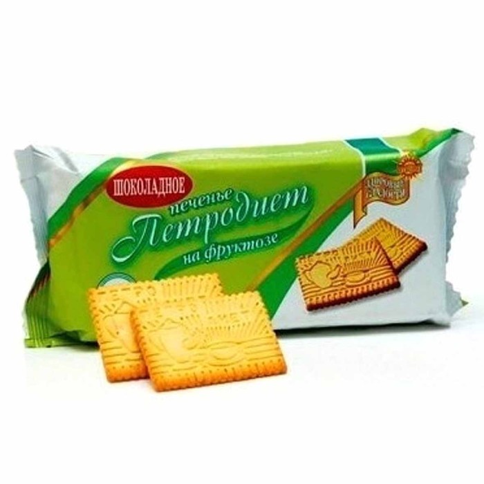 Печенье Петродиет  шоколадное на фруктозе 170гр м/у