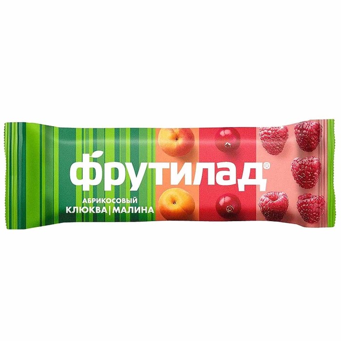 Батончик фруктовый Фрутилад клюква-малина 30гр м/у