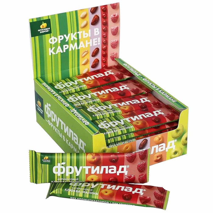 Батончик фруктовый Фрутилад клюква-малина 30гр м/у