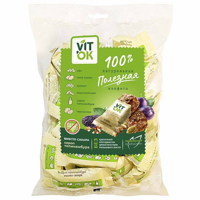 Конфеты VITok неглаз с топинамбуром 500гр м/у