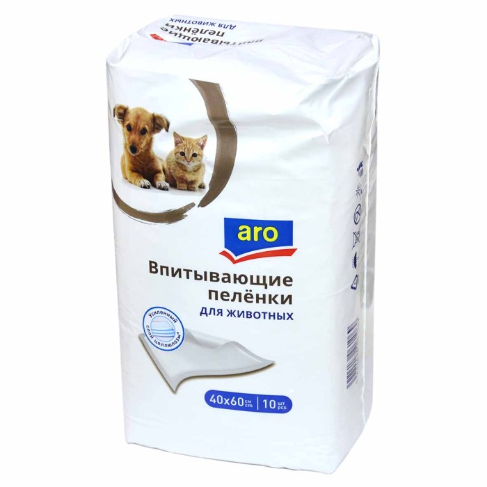 Пеленки впитывающие Aro для животных 40*60см 10шт м/у