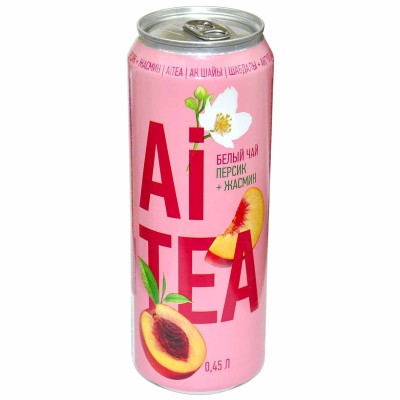 Чай Ai Tea персик-жасмин белый 0,45л ж/б