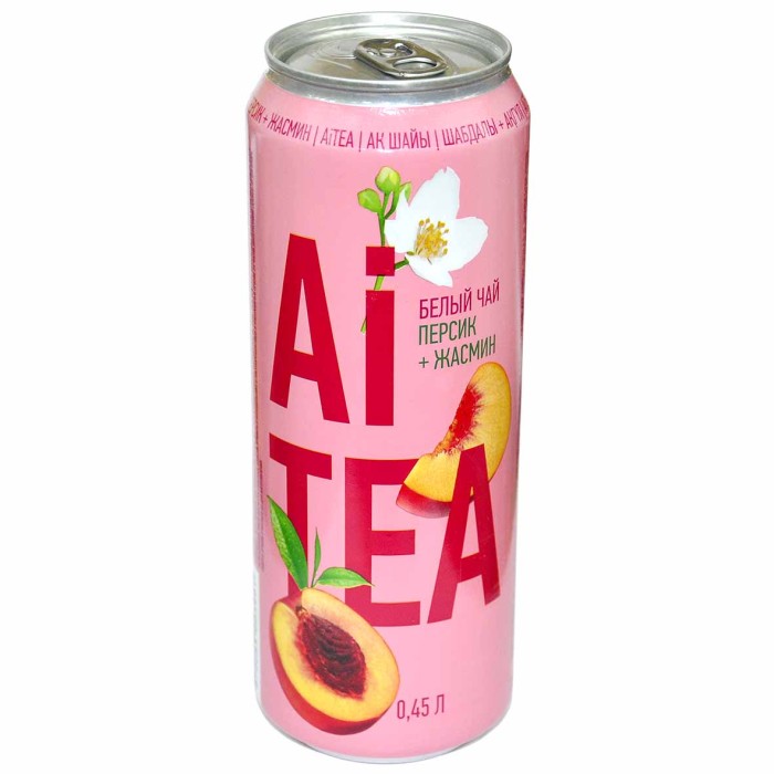 Чай Ai Tea персик-жасмин белый 0,45л ж/б