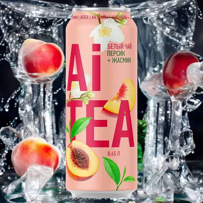 Чай Ai Tea персик-жасмин белый 0,45л ж/б