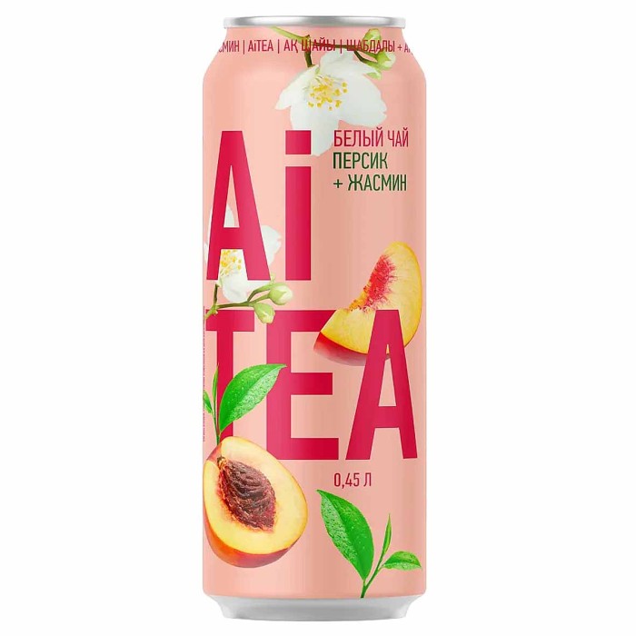 Чай Ai Tea персик-жасмин белый 0,45л ж/б