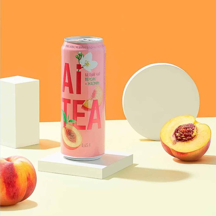 Чай Ai Tea персик-жасмин белый 0,45л ж/б