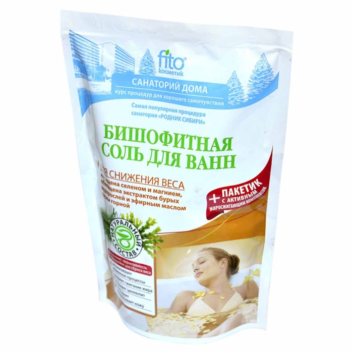 Соль для ванн Fito Бишофитская Для снижения веса 500гр д/п
