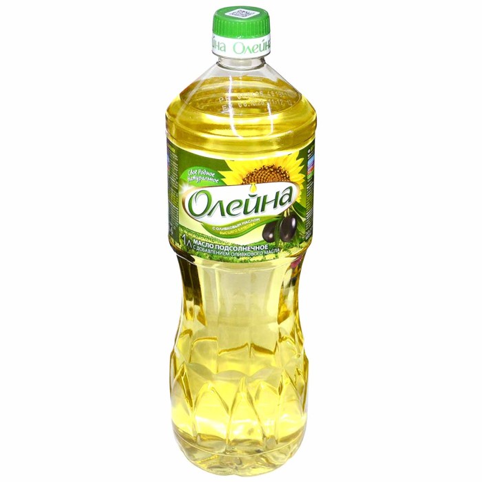 Масло подсолнечное Олейна Микс раф 1л пэт