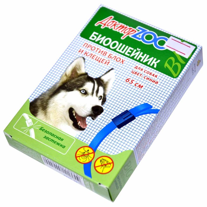 Биоошейник Доктор ZOO для собак от блох и клещей 65см артZR0914