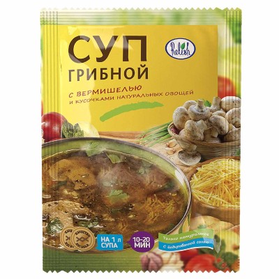 Суп Relish Грибной с вермишелью 60гр м/у