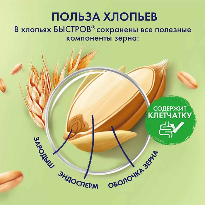 Каша овсяная Быстров Черника 40гр м/у