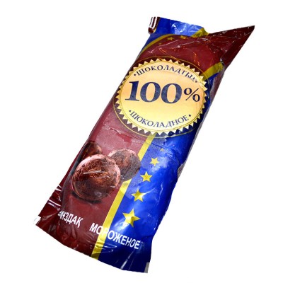 Мороженое 100% Шоколадное 900гр брикет