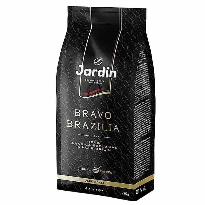 Кофе Jardin Bravo Brazilia жареный в зернах 250гр м/у