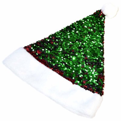 Колпак Санты новогодний блестящий №10