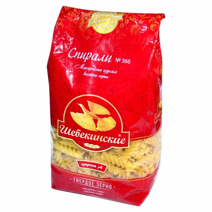Макароны Шебекинские спираль №366 450гр м/у