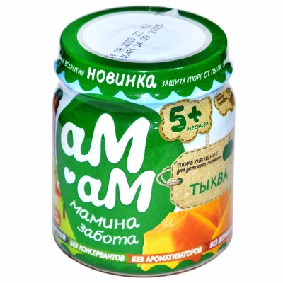 Пюре Ам-ам тыквенное с 5мес 90гр ст/б