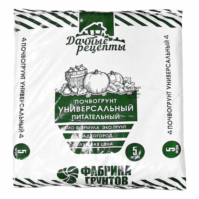 Почвогрунт Дачные Рецепты универсальный 5л м/у