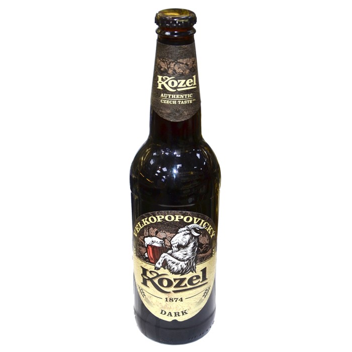 Пиво Velkopopovicky Kozel темное 3,6% 0,5л ст/б