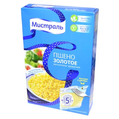 Крупа пшено Мистраль Золотое 5*80гр к/у