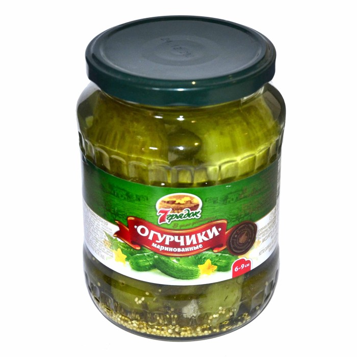 Огурчики 7 грядок маринованные 6-9см 680мл ст/б