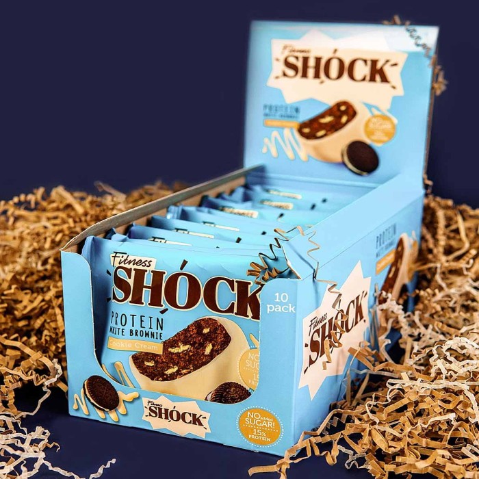Пирожное протеиновое Fitness Shock White Browne глаз 50гр м/у