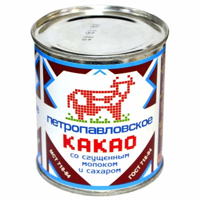 Молоко сгущенное Петропавловское с какао и сахаром  7,5% 360гр ж/б