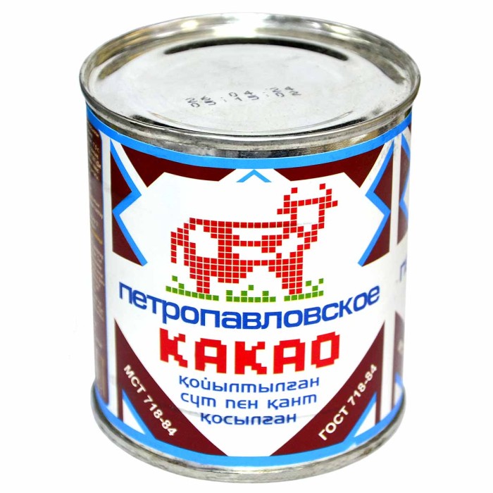 Молоко сгущенное Петропавловское с какао и сахаром  7,5% 360гр ж/б