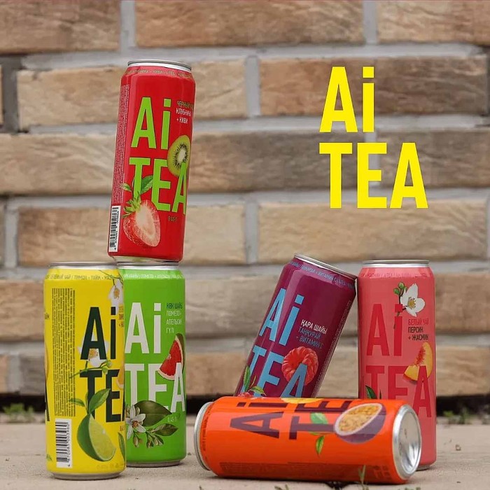 Чай Ai Tea со вкусом малины черный 0,45л ж/б