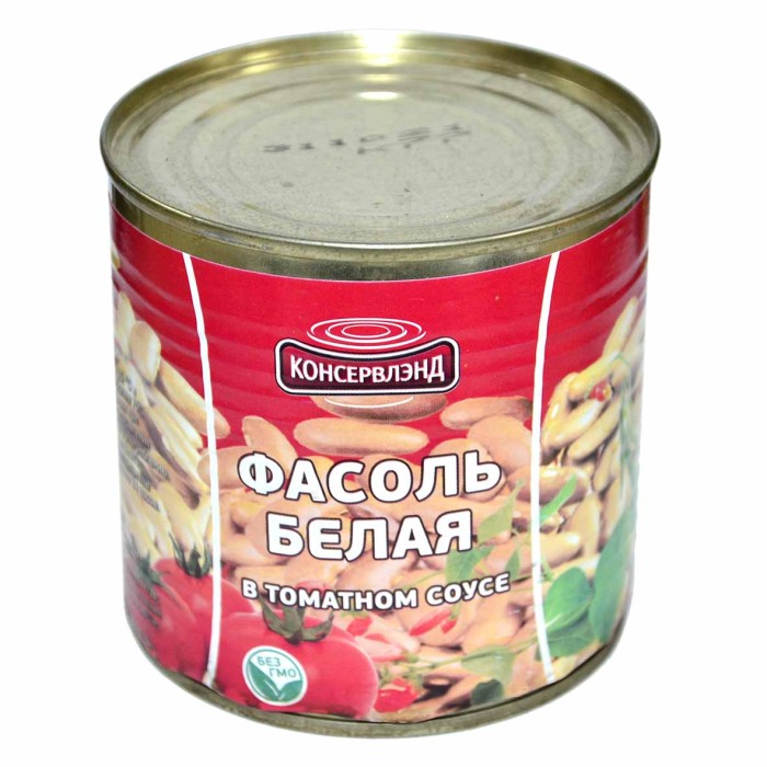 Фасоль Консервлэнд белая в т/с 425гр ж/б