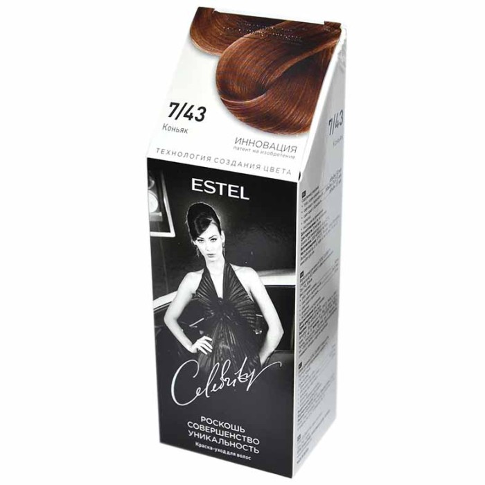 Краска-уход для волос Estel Celebrity 7/43 Коньяк 125мл к/у