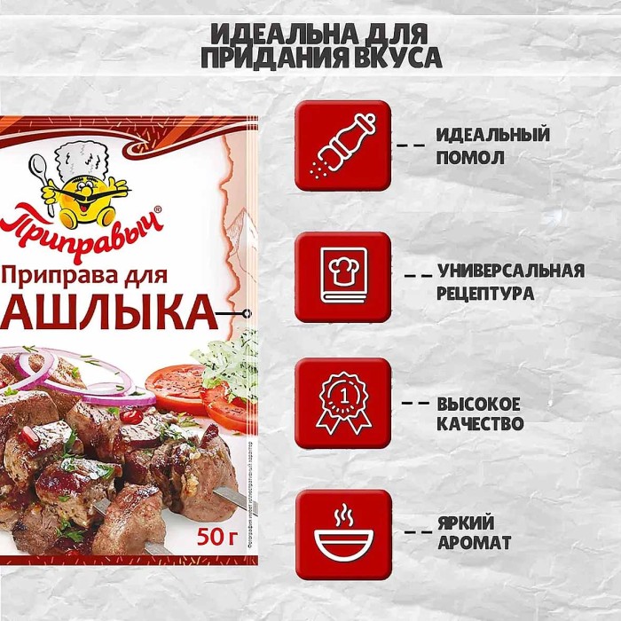 Приправа Приправыч для шашлыка 50гр м/у