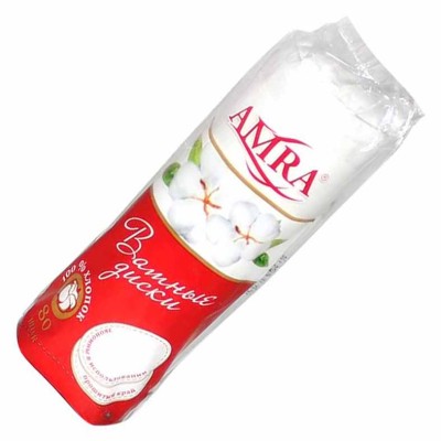 Диски ватные Amra косметические 80шт м/у