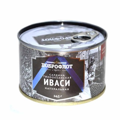 Сардина Доброфлот тихоокеанская натуральная 245гр ж/б