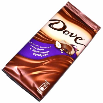 Шоколад Dove Фундук и изюм 90гр м/у
