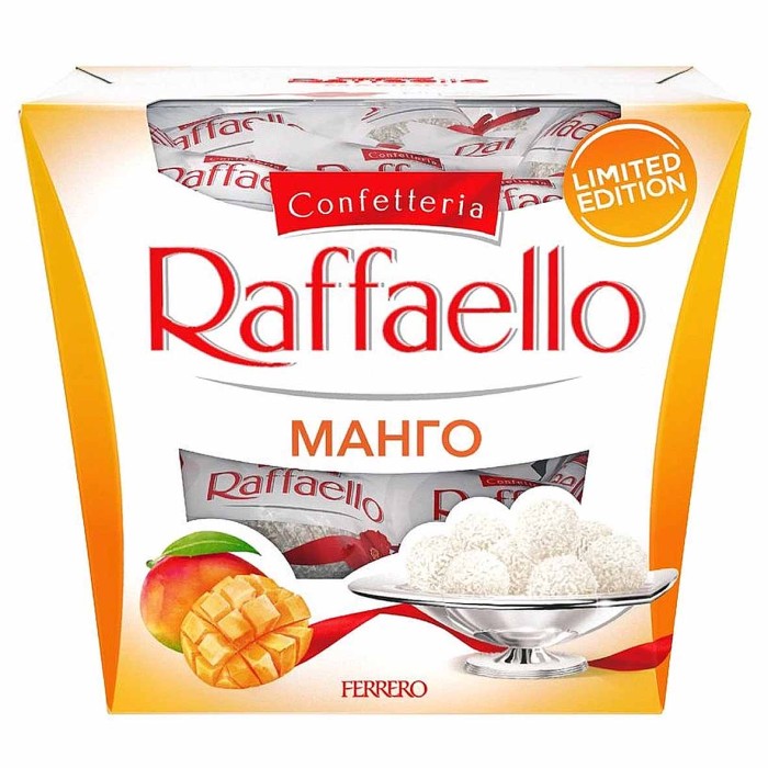 Конфеты Raffaello миндаль и манго 130гр к/у