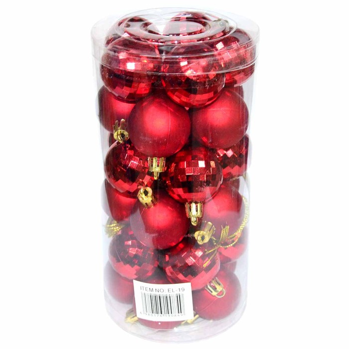 Набор украшений елочных Шары в тубе артNO.EL-19 №900
