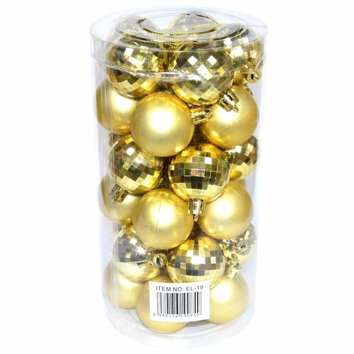 Набор украшений елочных Шары в тубе артNO.EL-19 №900