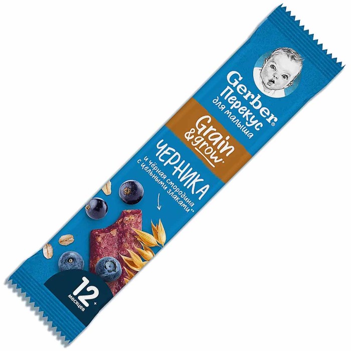 Батончик Gerber DoReMi черника-черная смородина с 12мес 25гр м/у