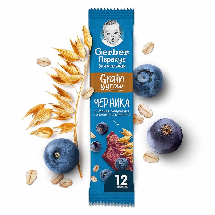 Батончик Gerber DoReMi черника-черная смородина с 12мес 25гр м/у