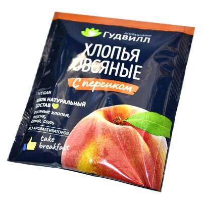 Хлопья овсяные Гудвилл персик 40гр м/у